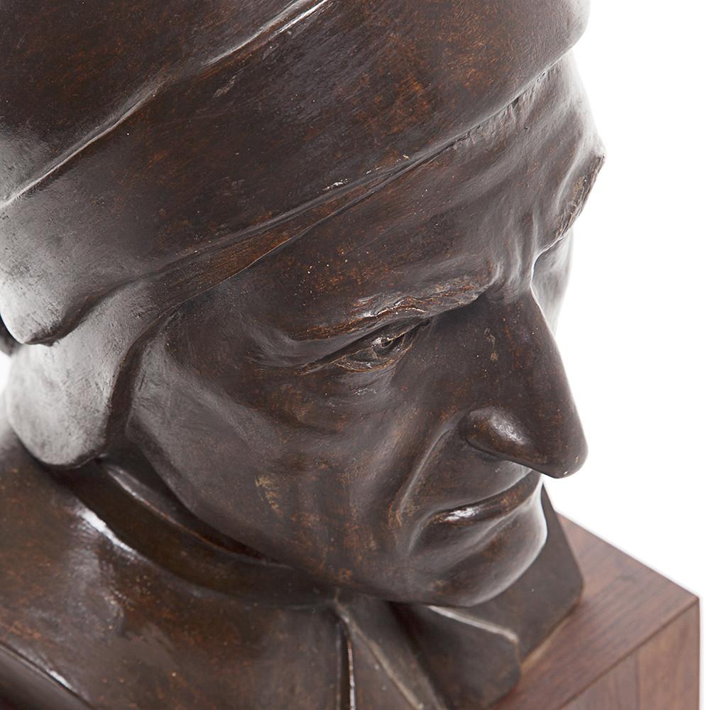 Brown Bust of Dante