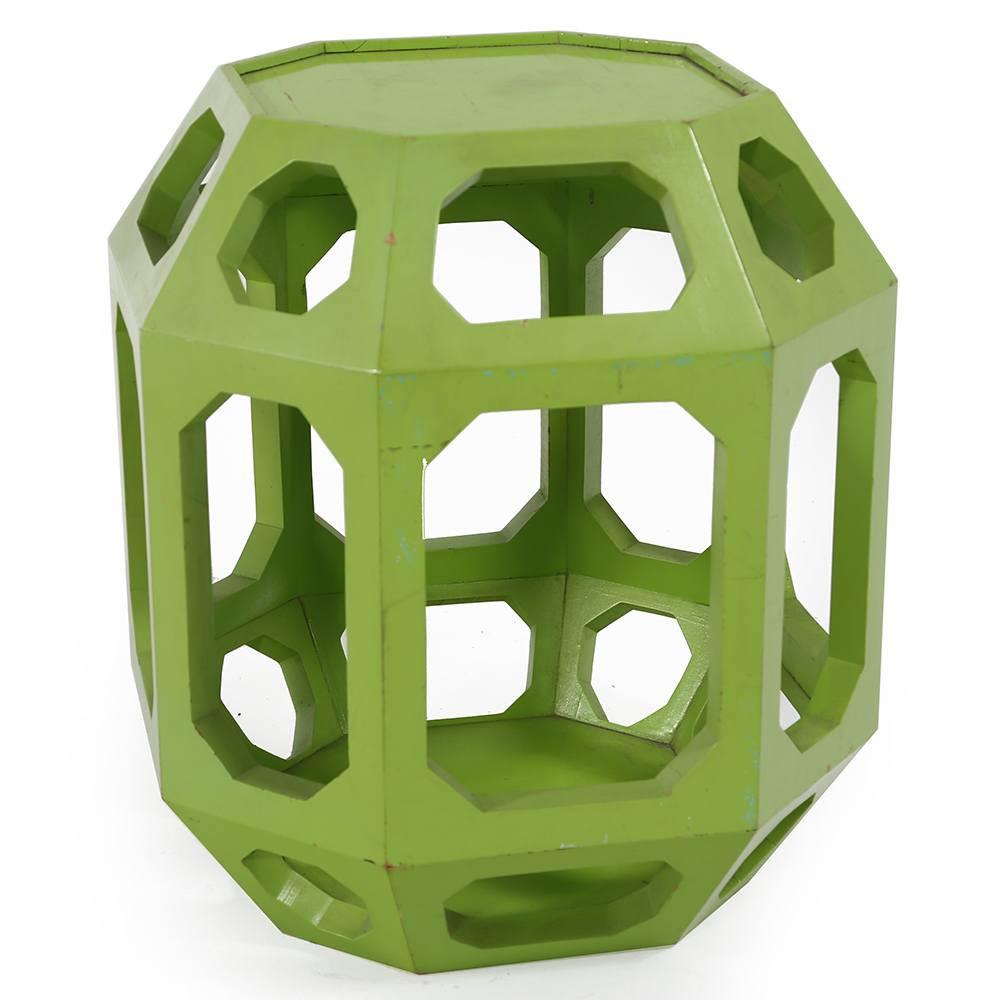 Octagonal Green Side Table