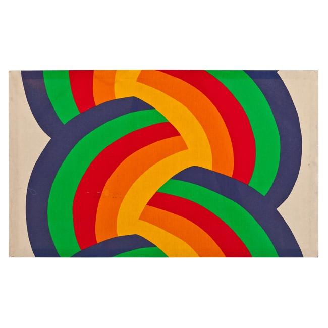 Braided Rainbow Fabric Art