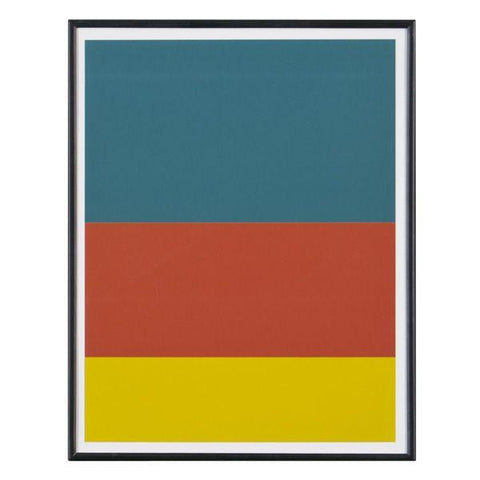 0256 (A+D) 3-Color Block Stripes Teal (11.5" x 14.5")