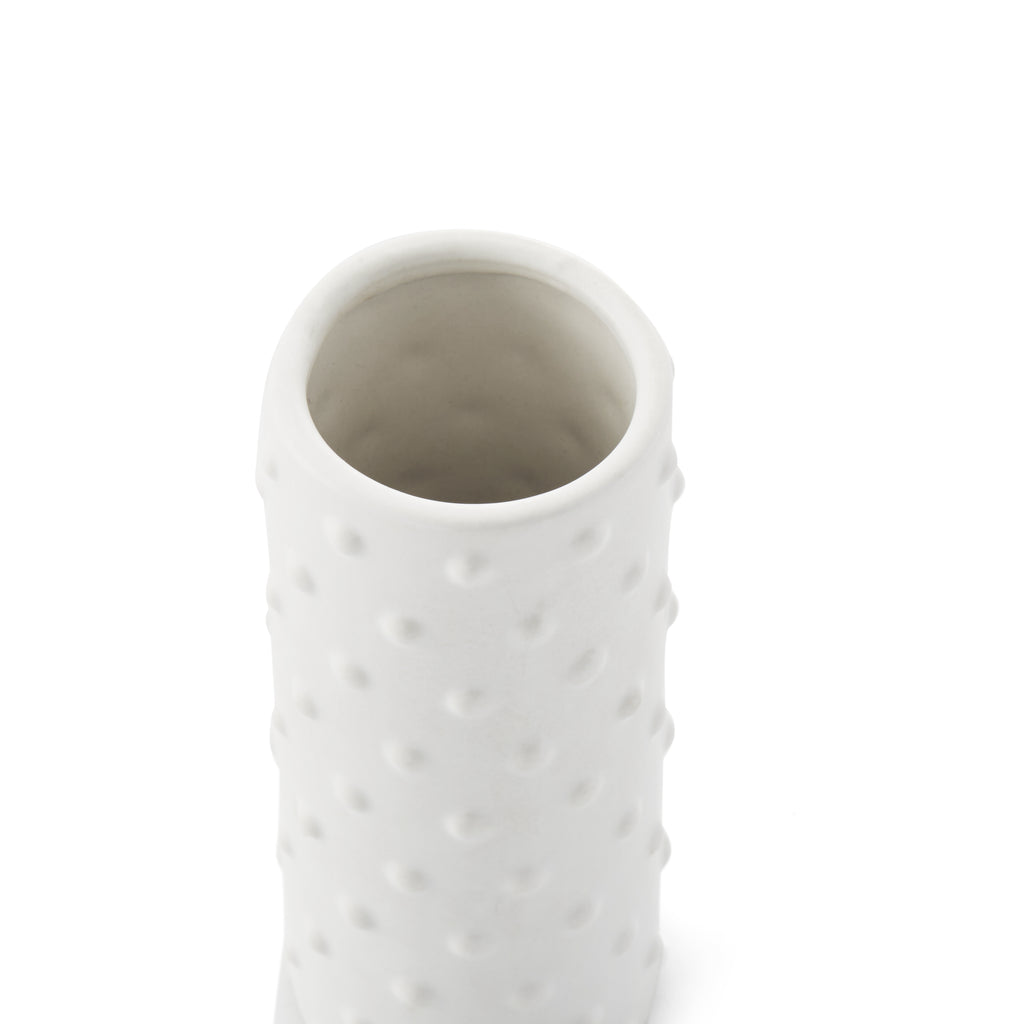 White Bump Patterned Vase (A+D)