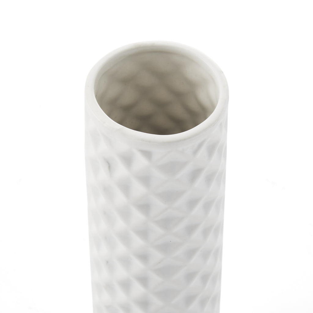 White Diamond Patterned Vase (A+D)