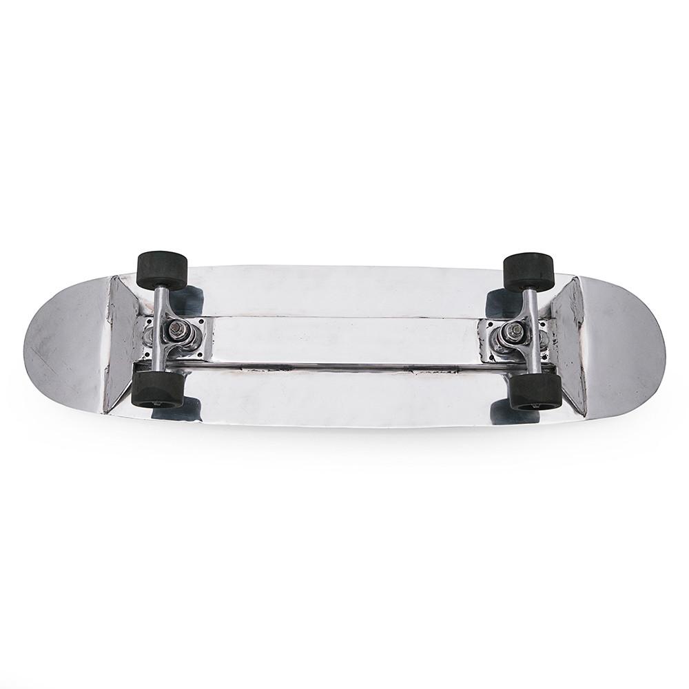 Silver Top Metal Skateboard