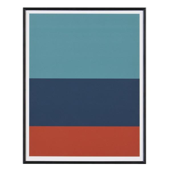 0257 (A+D) 3-Color Block Stripes Turquoise (11.5" x 14.5")
