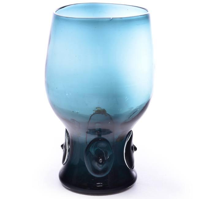 Blue Glass Goblet Vase