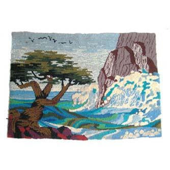 Seascape Ocean Rug Art Vintage Tapestry