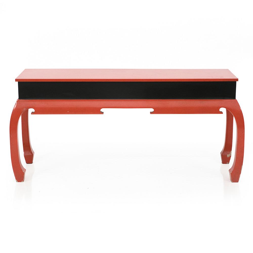 Red Asian Style Side Table