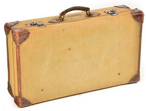 Hard Yellow Suitcase - Antique
