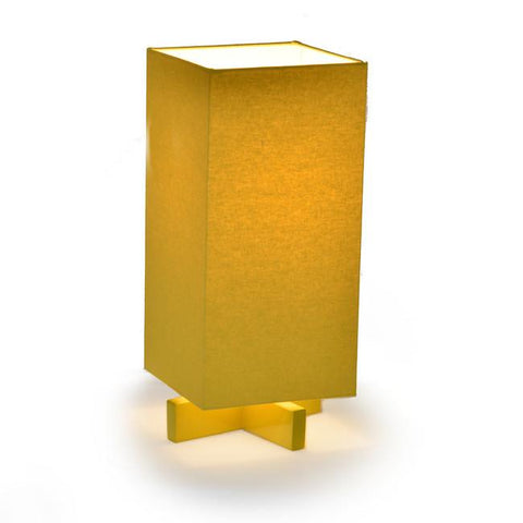 Green Rectangle Fabric Shade Table Lamp
