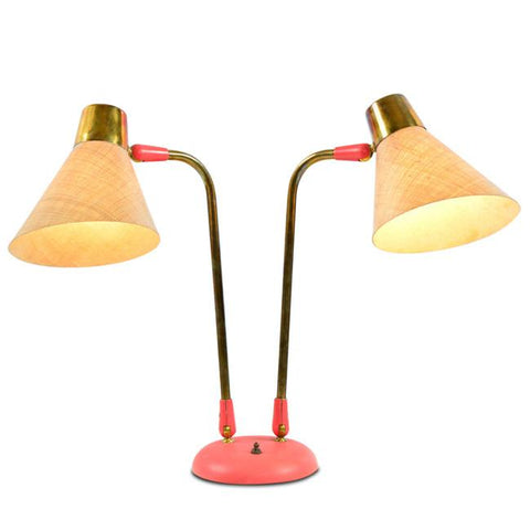 Coral Double Light Desk Lamp