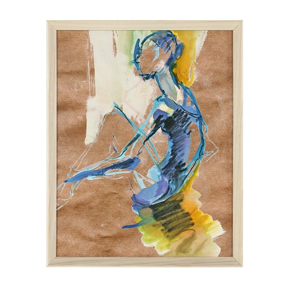 0818 (A+D) Ballerina Blue Yellow (12" x 15")