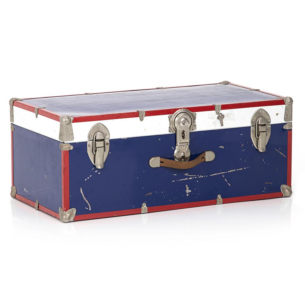 Metal Red, White and Blue Trunk