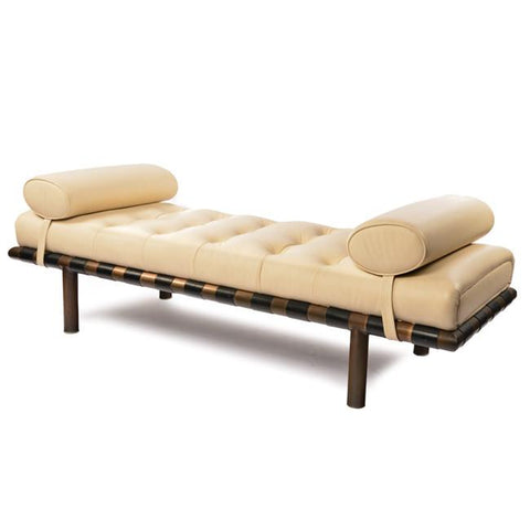 Small Cream Van Der Rohe Double Bolster Daybed