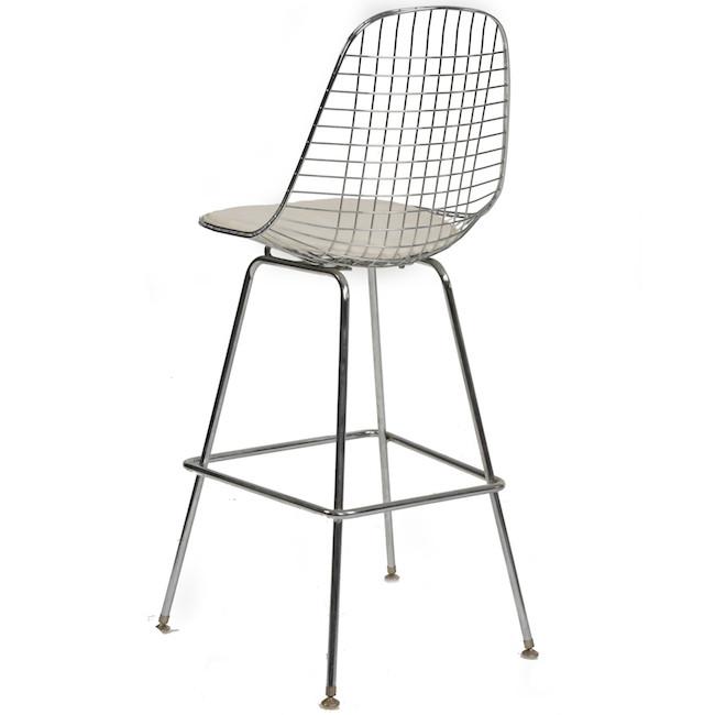 Chrome Wire Barstool on H Base