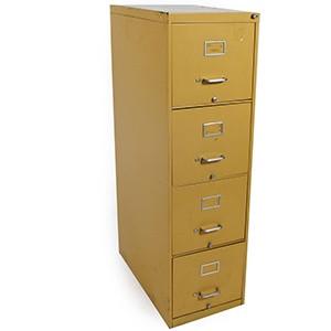 Yellow Metal Filing Cabinet