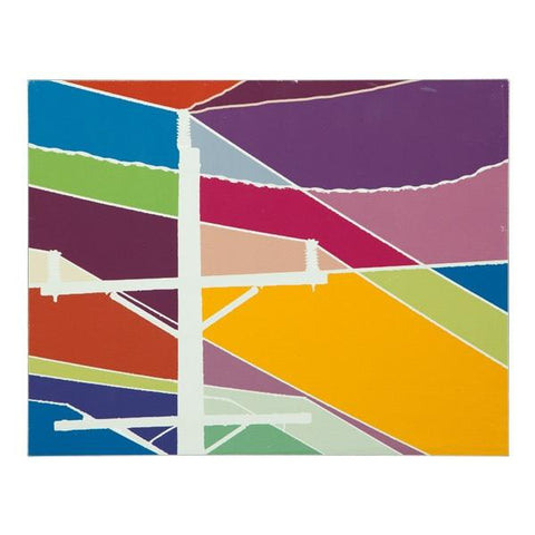 0290 (A+D) Color-Blocked Telephone Pole Print