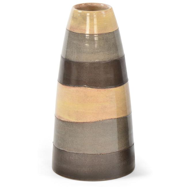 Grey Ceramic Vase Stripe (A+D)