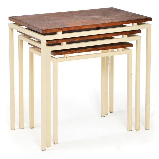 Wood & Cream Nesting Tables