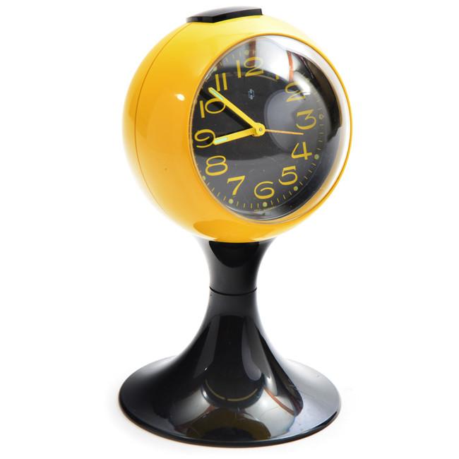 Yellow & Black Sphere Clock