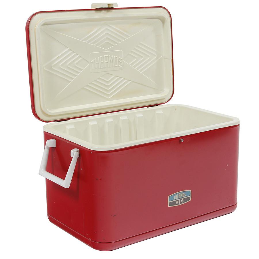 Red Thermos Brand Cooler