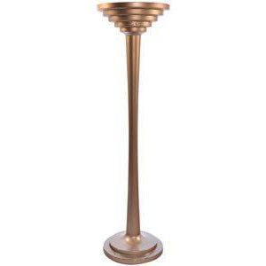 Stepped Top Gold Deco Floor Lamp