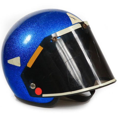 Helmet - Blue Sparkles with Visor