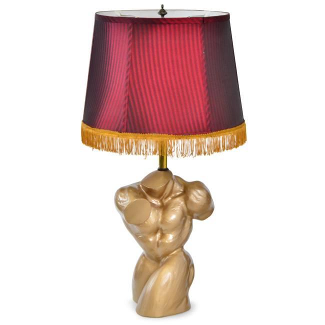Gold Body Builder Statue Table Lamp
