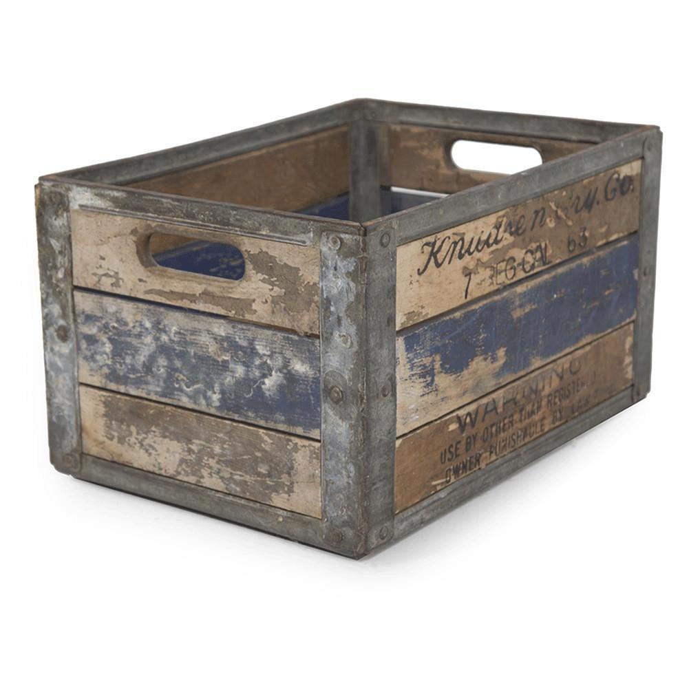 Wood Crate with Handles