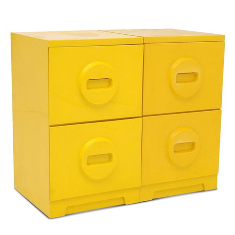 Yellow Plastic File Cabinet