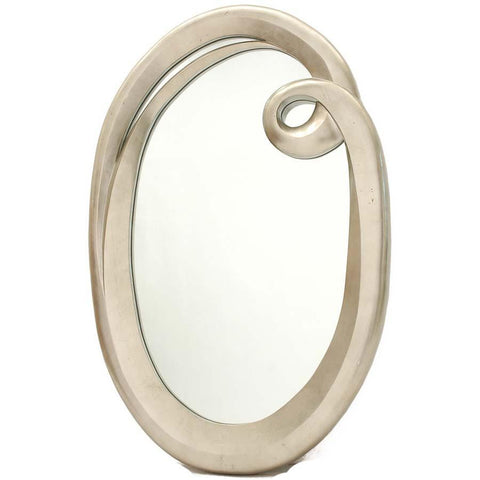 Silver Curly Frame Wall Mirror