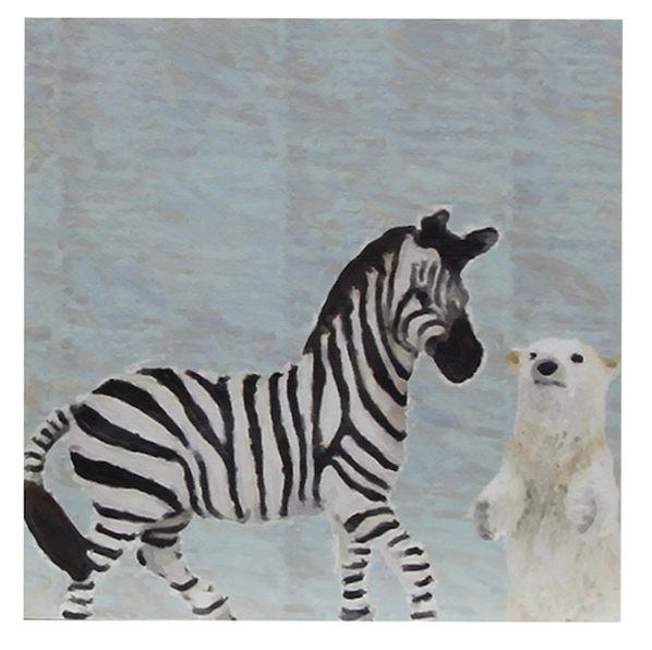 0799 (A+D) Zebra Polar Bear (10" x 10")