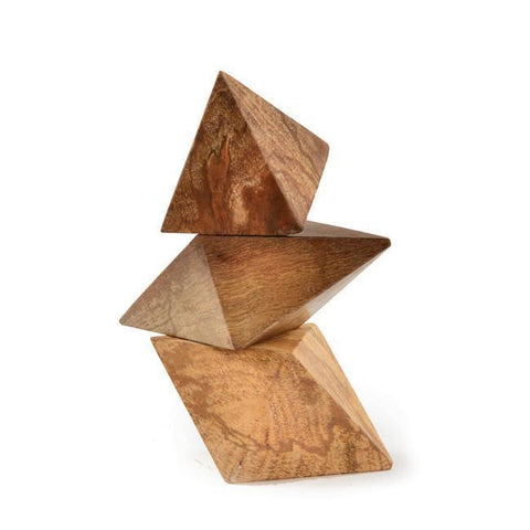 Wood Light Geometric Sculptures (A+D)