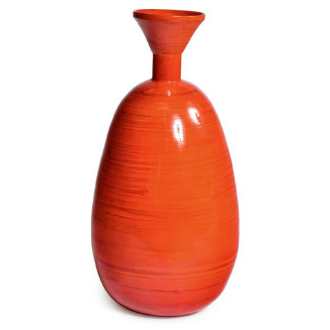 Orange Long Neck Vase