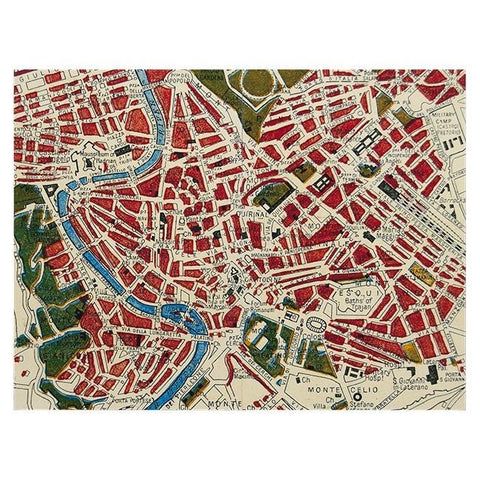 0158 (A+D) Red Rome Map (24" x 18")