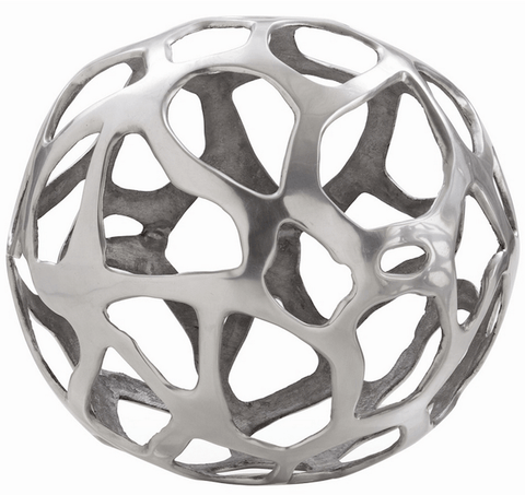 Silver Cut Out Sphere - Large