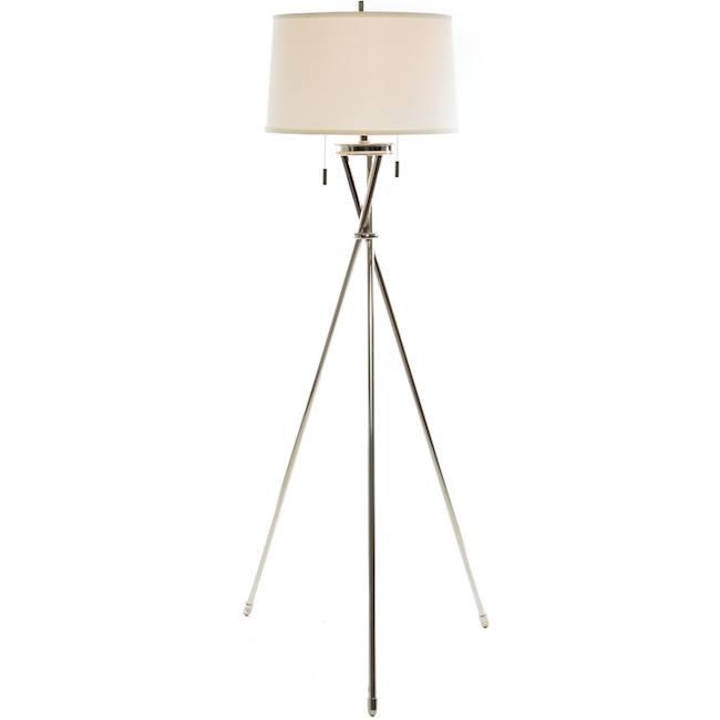 Tripod Chrome Floor Lamp