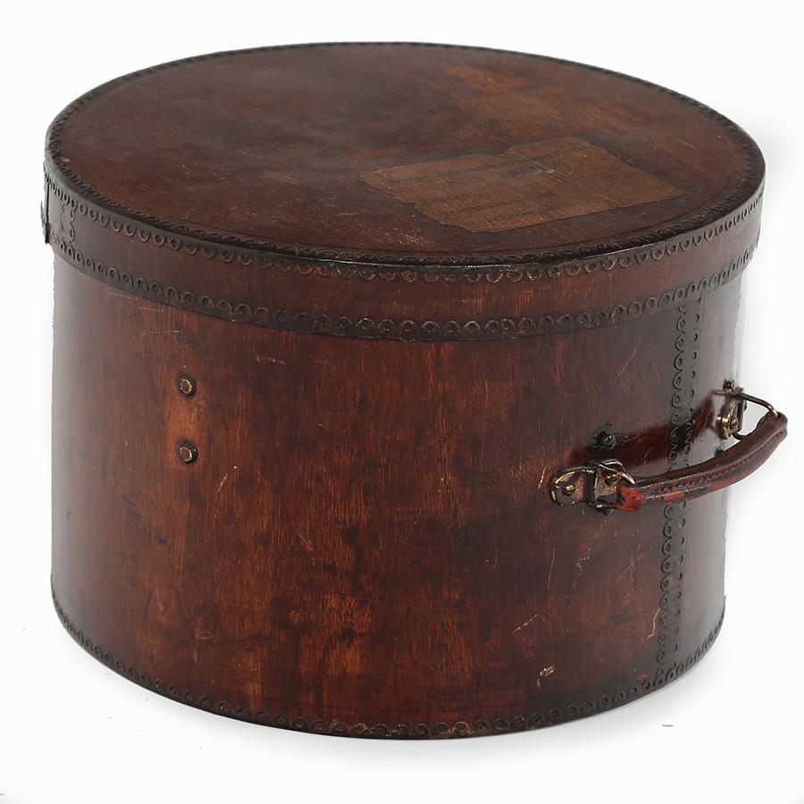 Dark Wood Hatbox