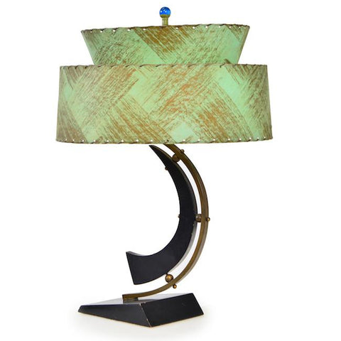Black & Green Abstract Funky Table Lamp