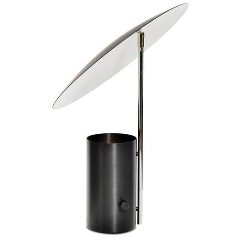 Black Metal Circle Top Modern Table Lamp