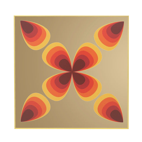1140 (A+D) Orange Teardrop Bronze Mirror