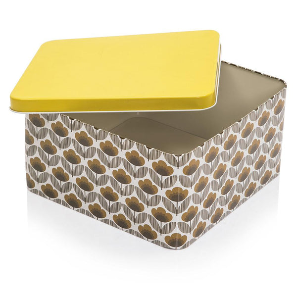Yellow Aluminum Printed Square Tin Large (A+D) - Gil & Roy Props