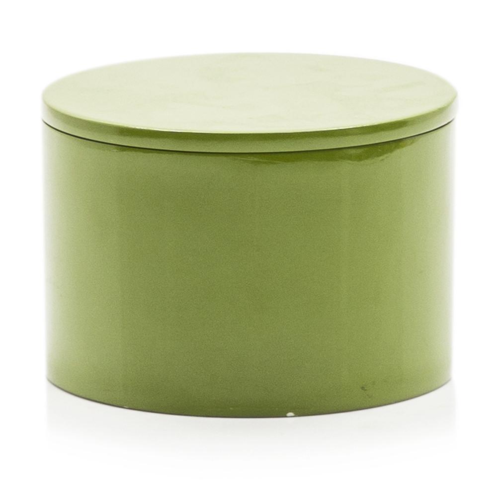Green Lacquered Round Box (A+D)