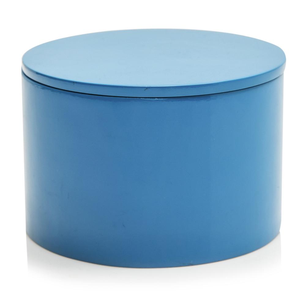 Blue Lacquered Round Box (A+D)