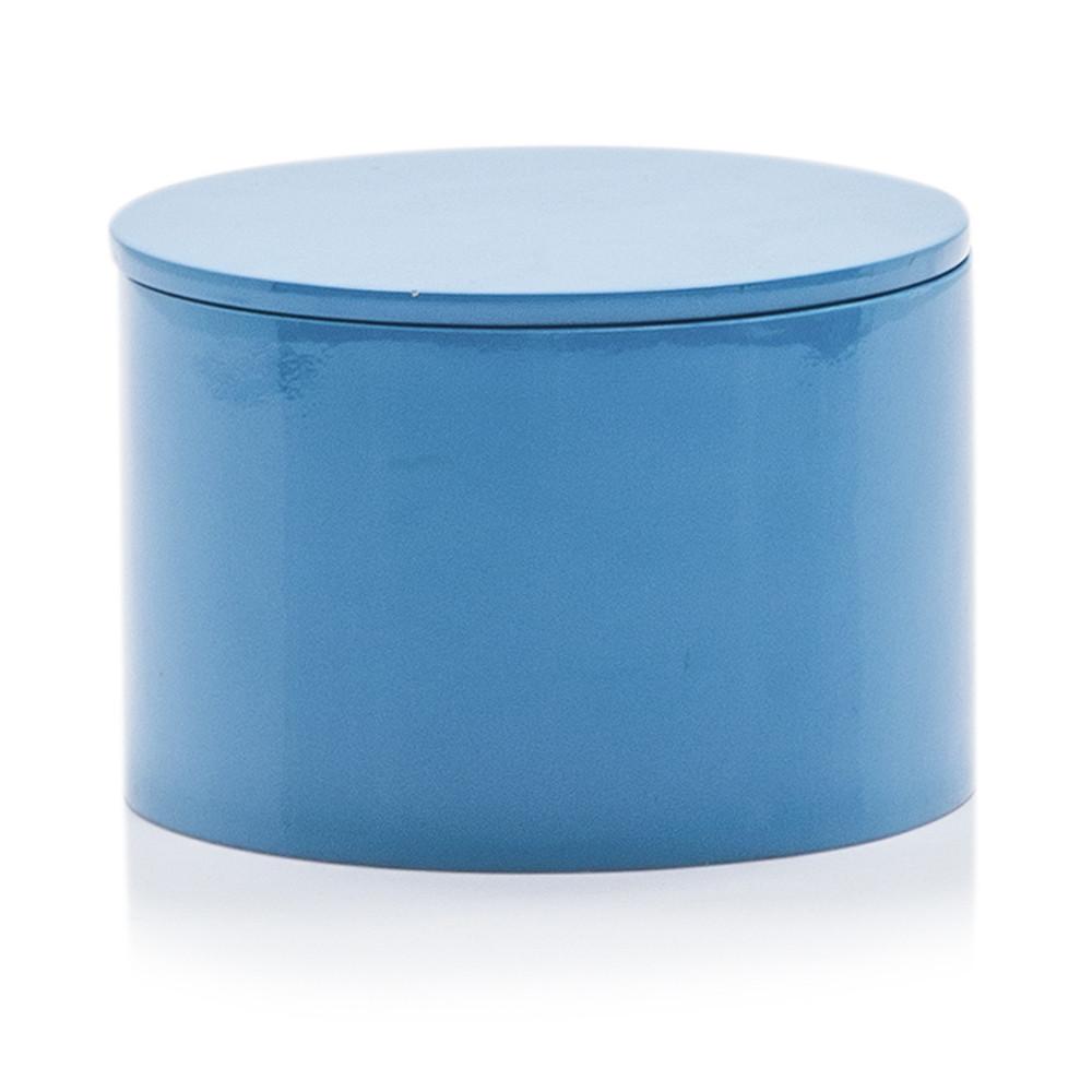 Blue Lacquered Round Box (A+D)