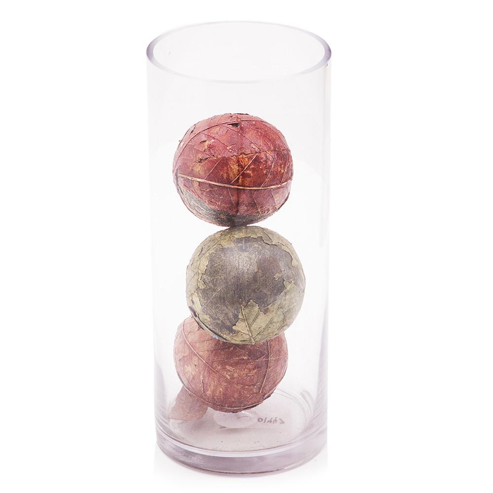 Multi Glass Cylinder with Leaf Balls (A+D)