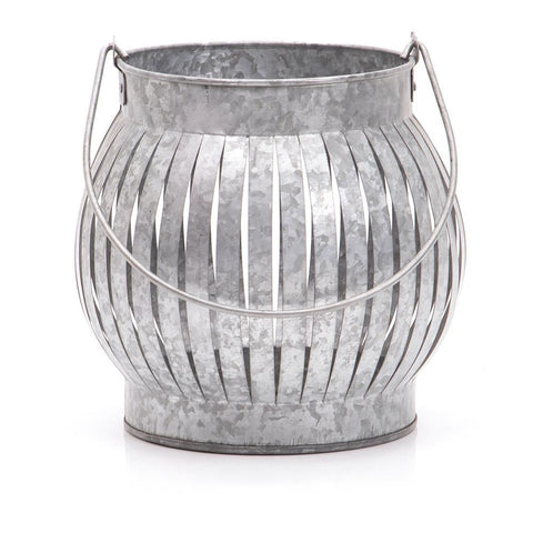 Silver Aluminum Planter Bulbous Large (A+D)