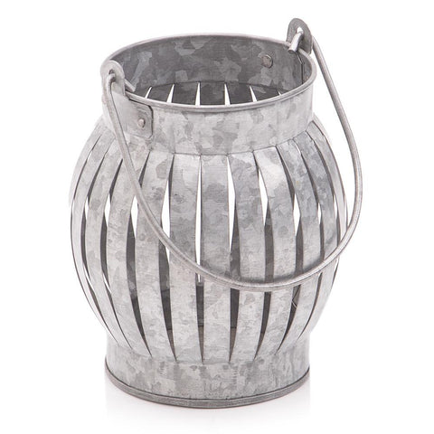 Silver Aluminum Planter Bulbous Small (A+D)
