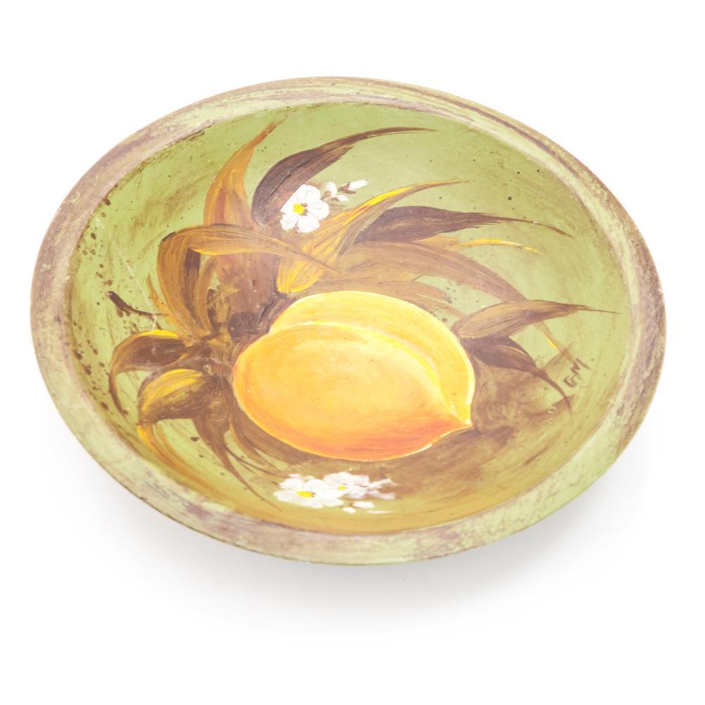 Green Wood Peach Plate (A+D)
