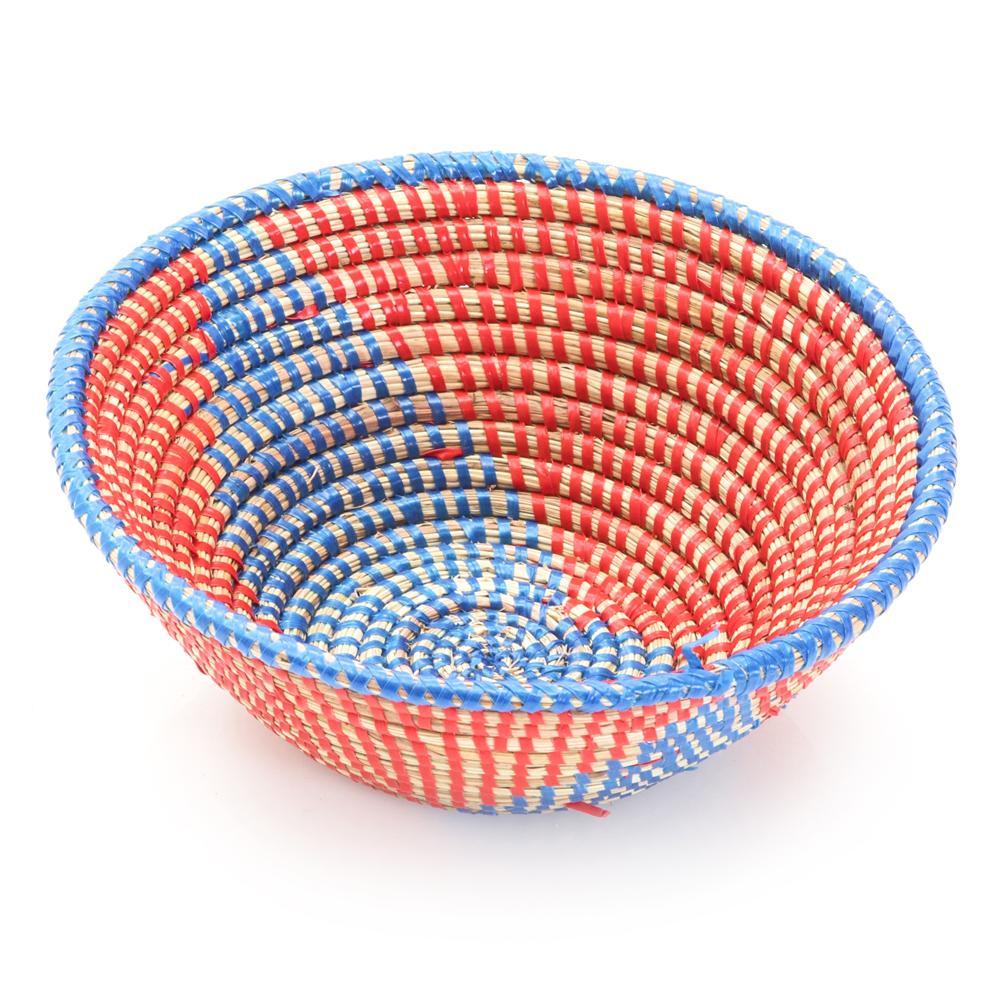 Red Woven Moroccan Style Basket (A+D)