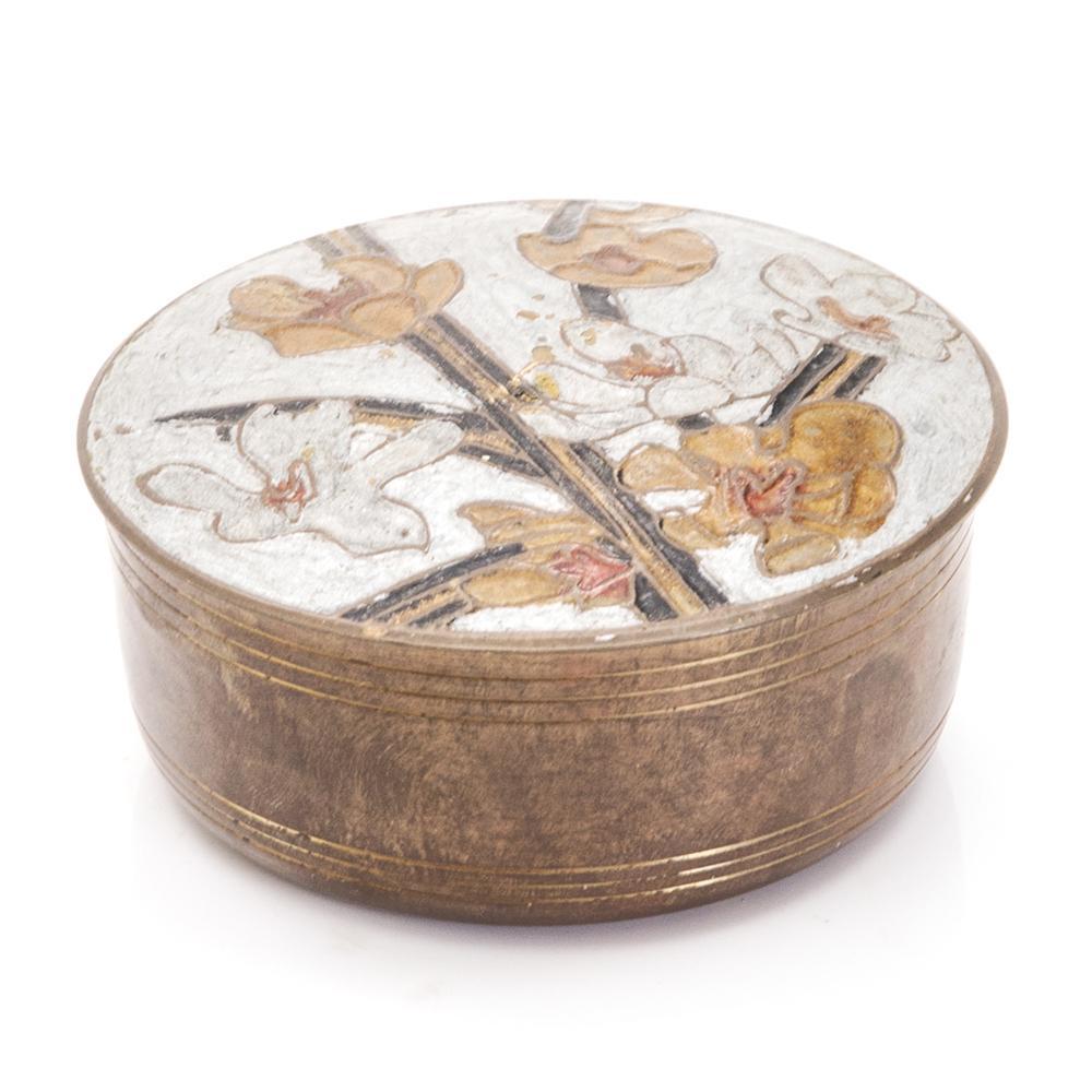 Brass Box with Floral Design (A+D)